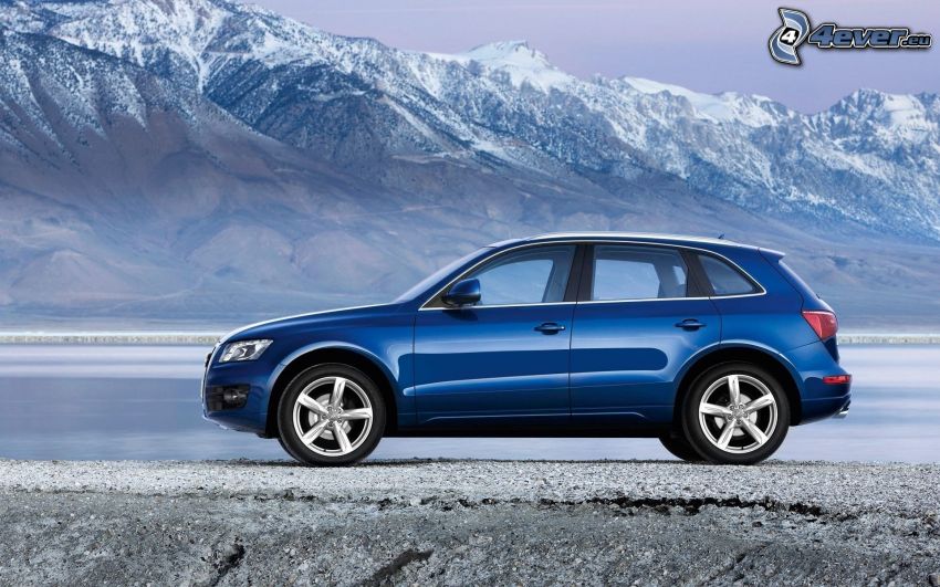 Audi Q5, montagnes enneigées