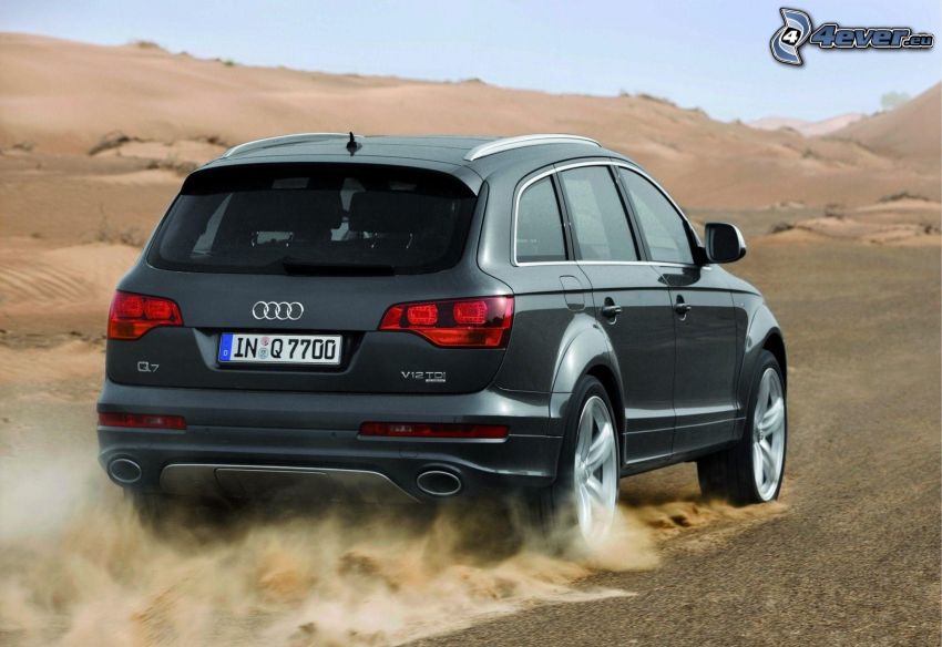 Audi Q7, la poussière