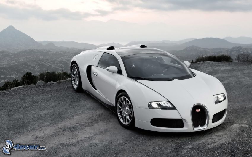 Bugatti Veyron, montagne