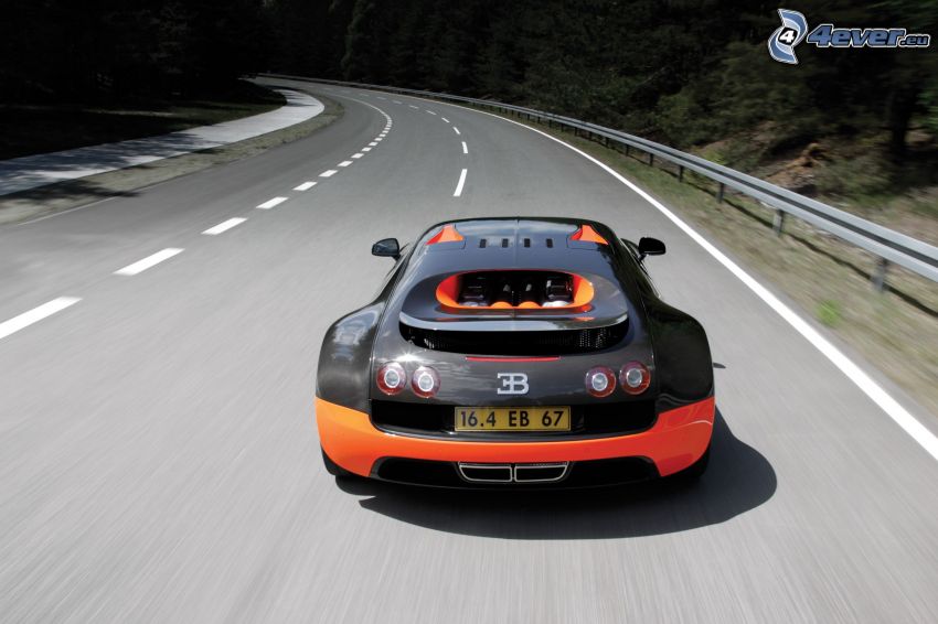 Bugatti Veyron, route