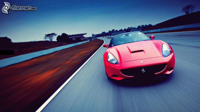 Ferrari, route, la vitesse