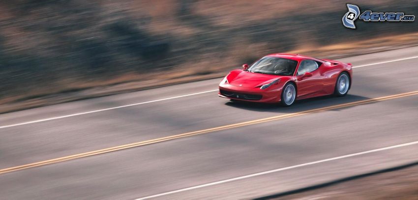 Ferrari 458 Italia, route, la vitesse
