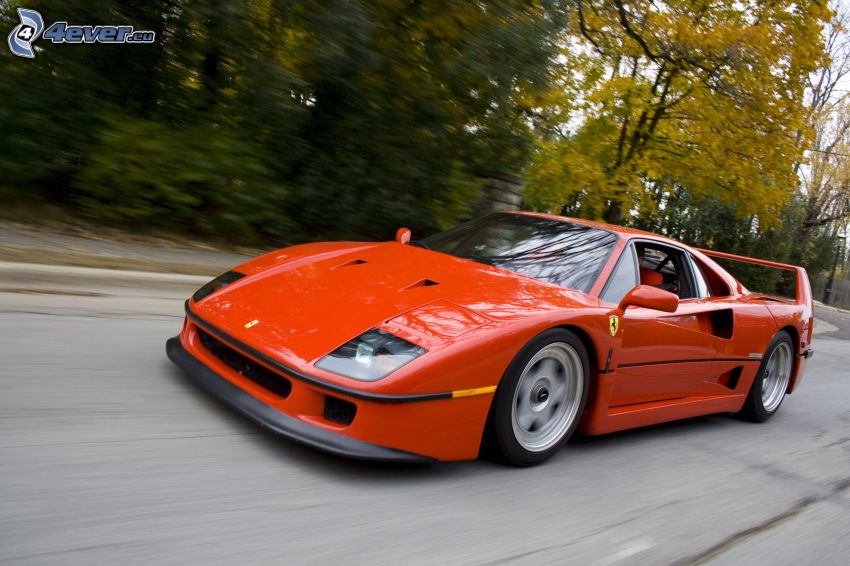 Ferrari F40, la vitesse