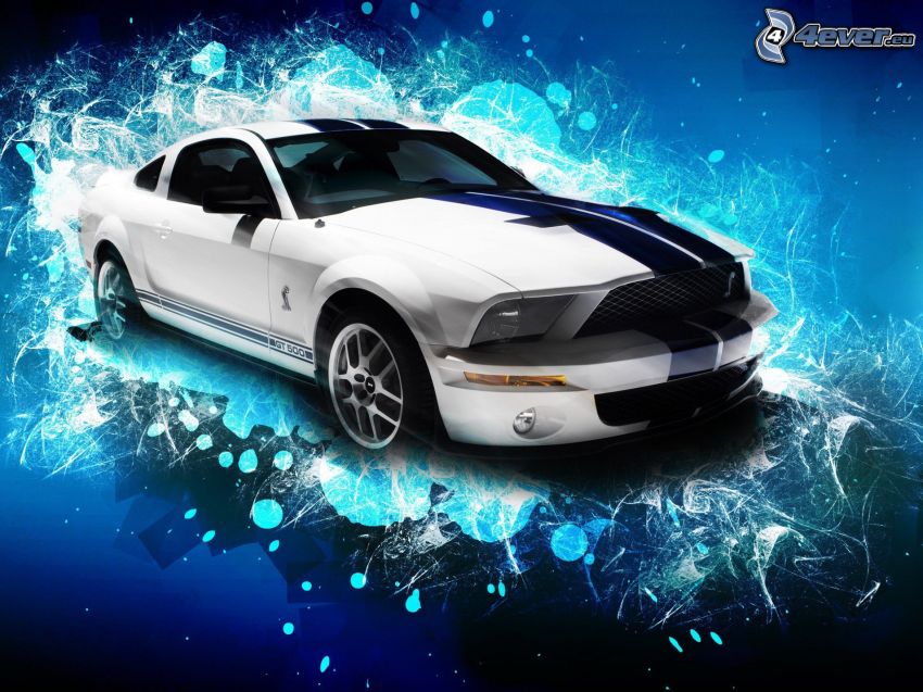 Ford Mustang Shelby Cobra, abstrait