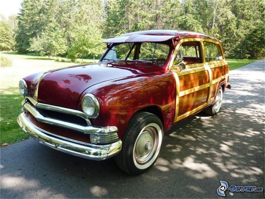 Ford Woody, automobile de collection, parc