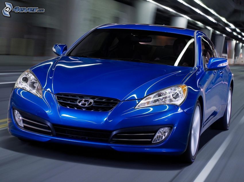 Hyundai Genesis, la vitesse, tunnel