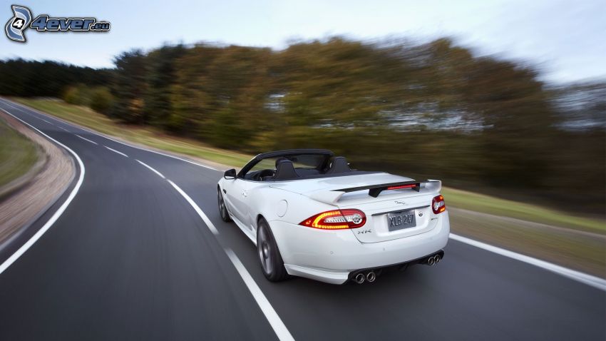 Jaguar XKR-S Convertible, route, la vitesse