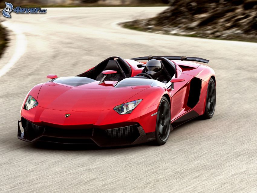 Lamborghini Aventador, la vitesse, tournant