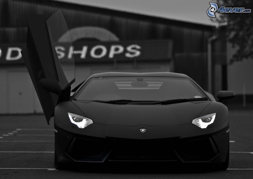 Lamborghini Aventador, lumières, porte