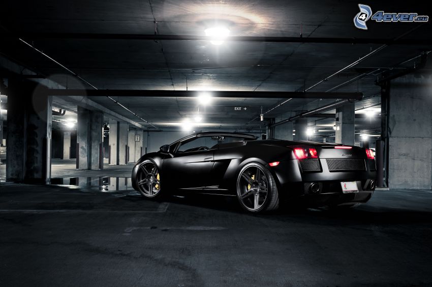 Lamborghini Gallardo Spyder, cabriolet, garage