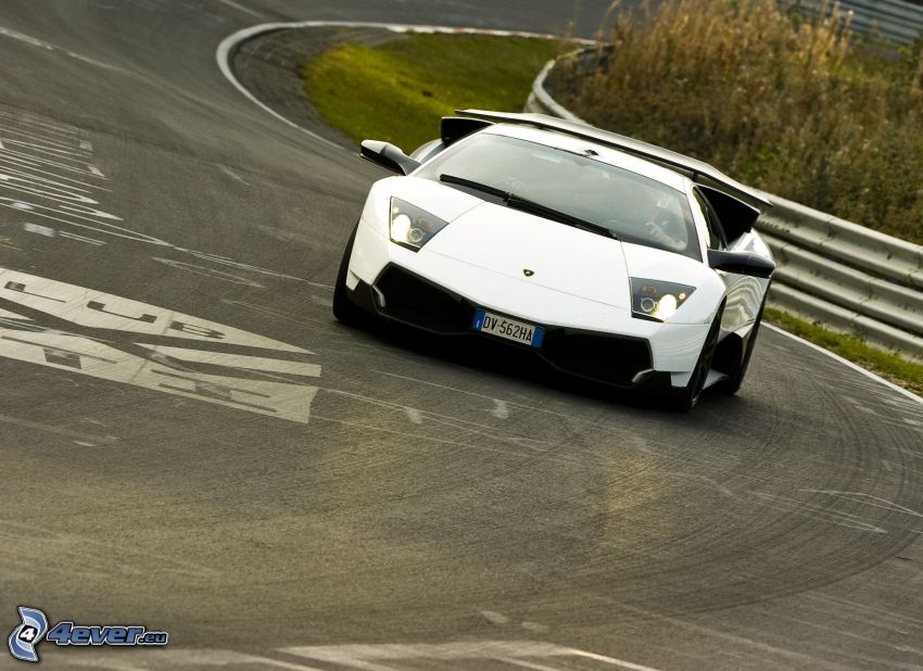 Lamborghini Murciélago, tournant, route