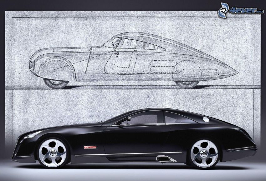 Maybach Exelero, voiture de dessin animé, automobile de collection