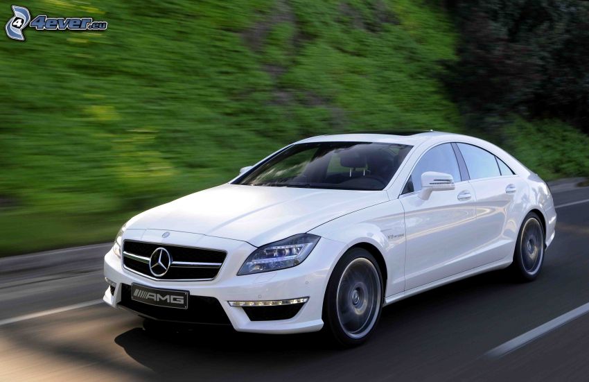 Mercedes-Benz CLS, route, la vitesse