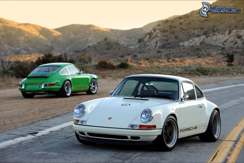 Porsche 911, les voitures anciennes, montagne