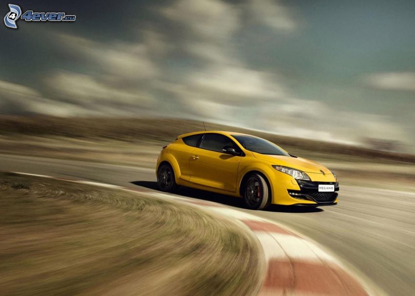 Renault Mégane, la vitesse, tournant, circuit automobile