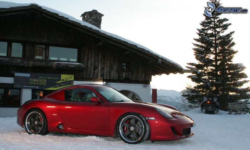 Ruf RK Coupe, chalet enneigé