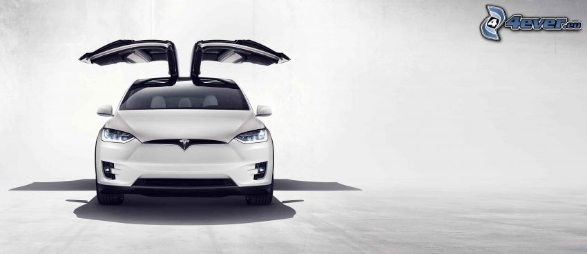Tesla Model X, porte, falcon doors