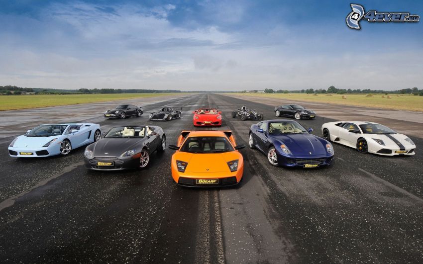 voitures, Lamborghini, Porsche, Aston Martin