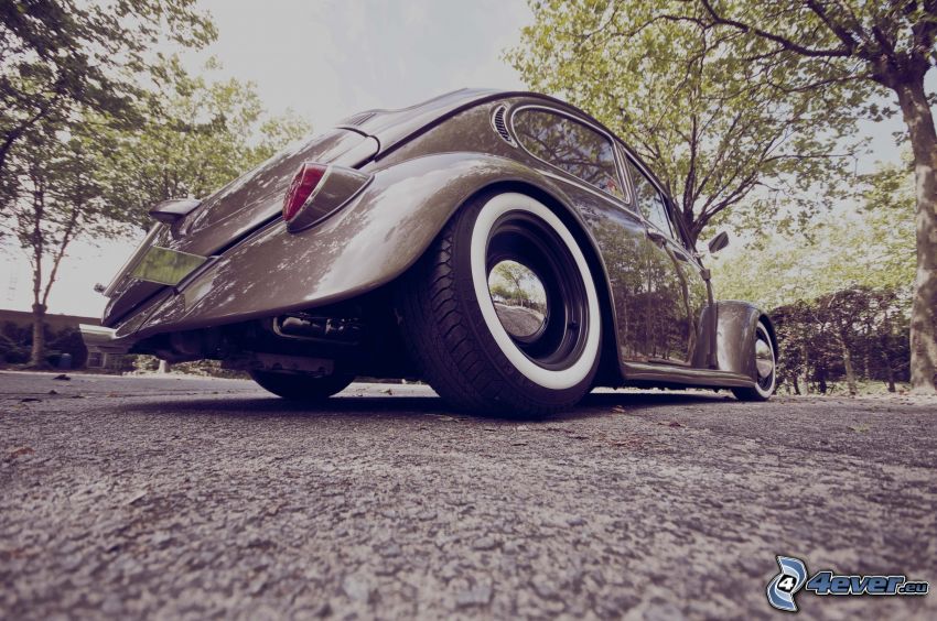 Volkswagen Beetle, roues, Hot Rod