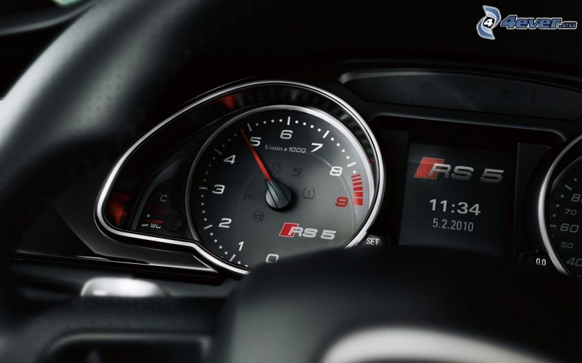 Audi RS5, tachymètre