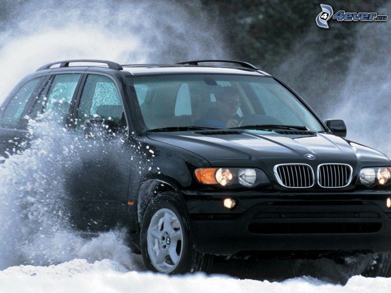 BMW X5, neige