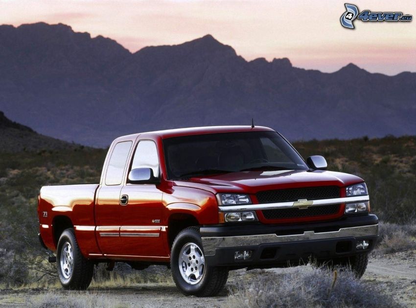 Chevrolet Silverado, pickup truck, collines