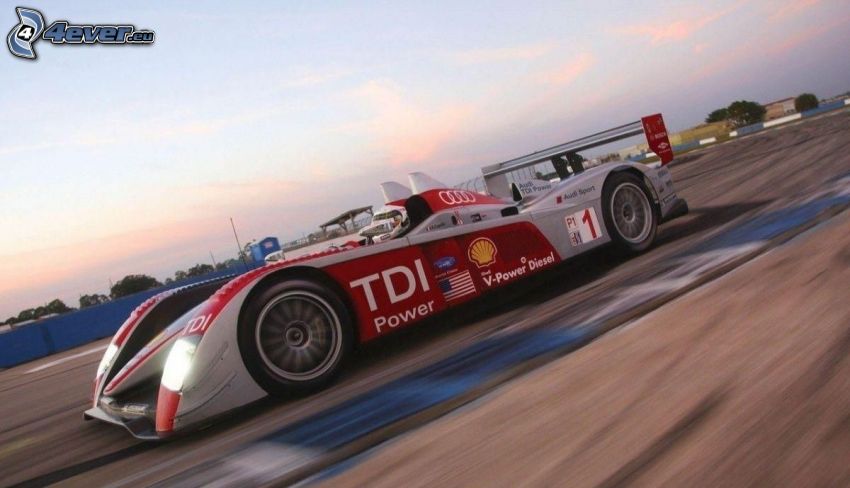 Audi R10 TDI, la vitesse, circuit automobile