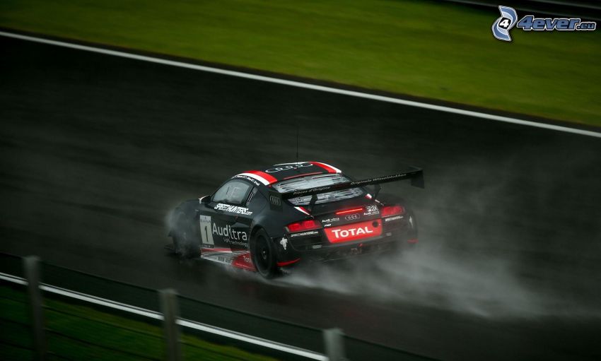 Audi R8, voiture de course, la vitesse