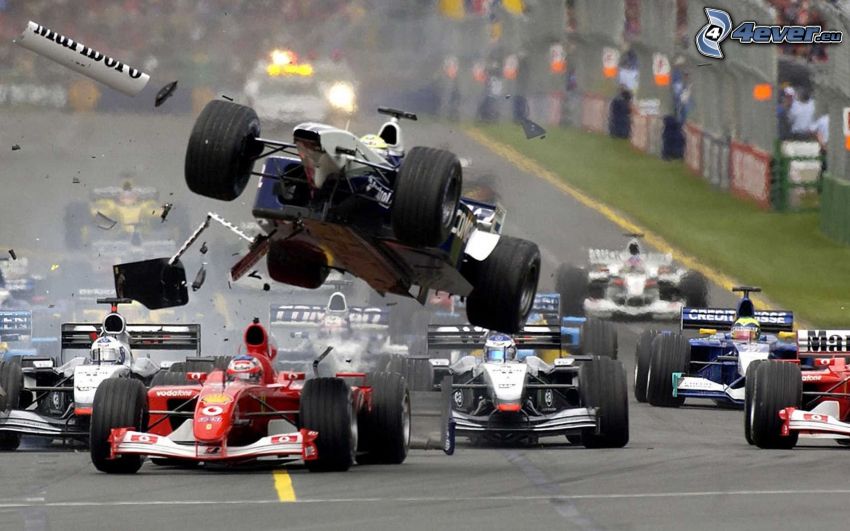 course, Formule 1, accident