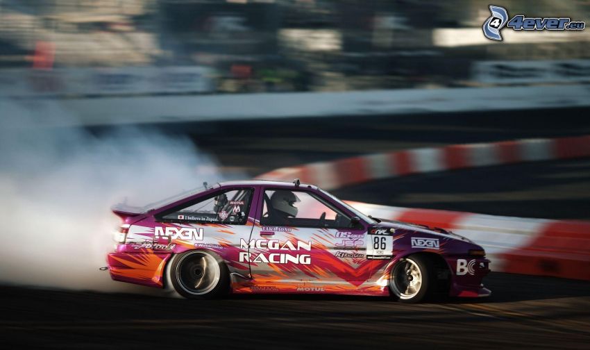 Nissan Silvia, drift, fumée