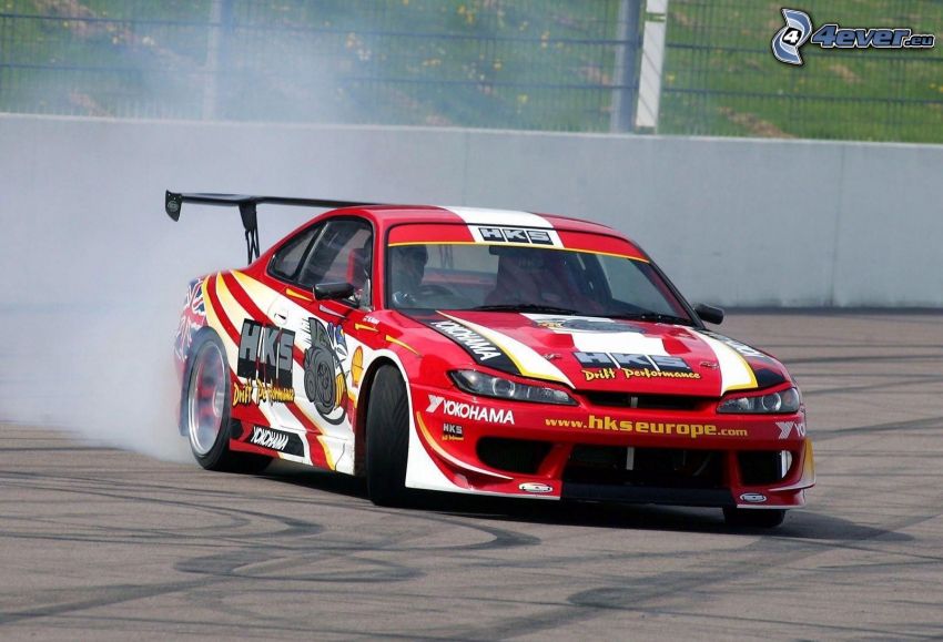 Nissan Silvia, voiture de course, drift