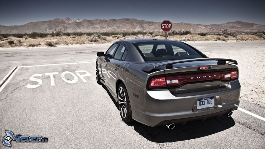 Dodge Charger, stop, route