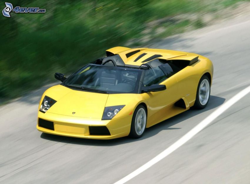 Lamborghini Murciélago, cabriolet, la vitesse