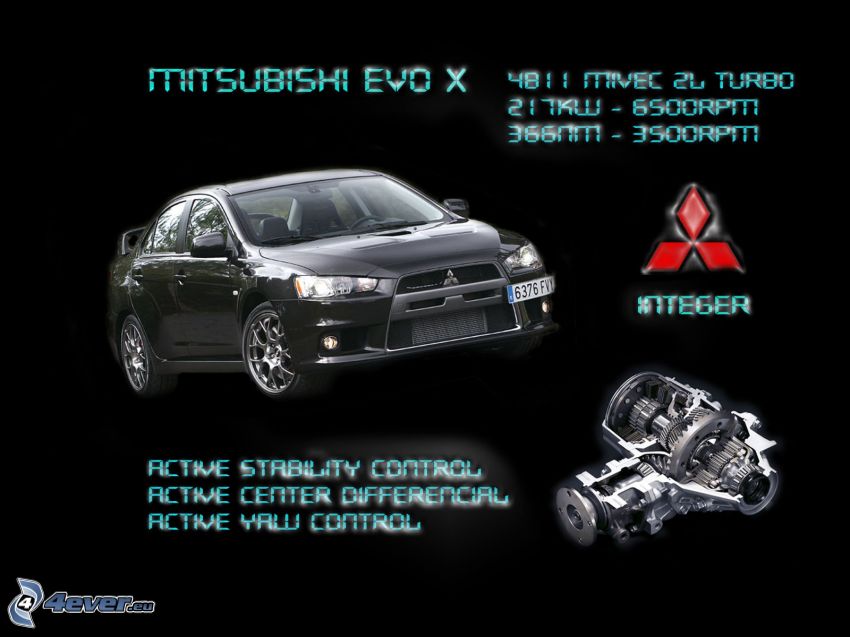 Mitsubishi Lancer Evolution, voiture