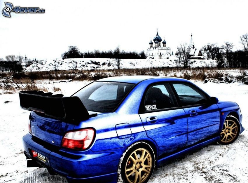 Subaru Impreza WRX, neige