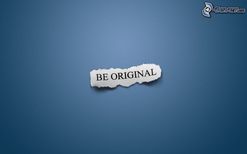 be original, sfondo blu