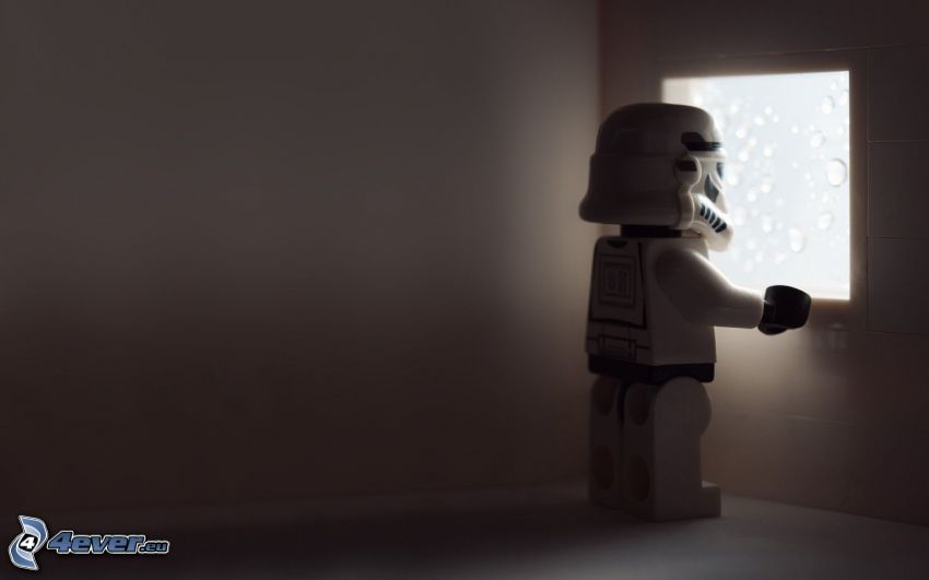 Stormtrooper, Lego, robot, carattere, finestra
