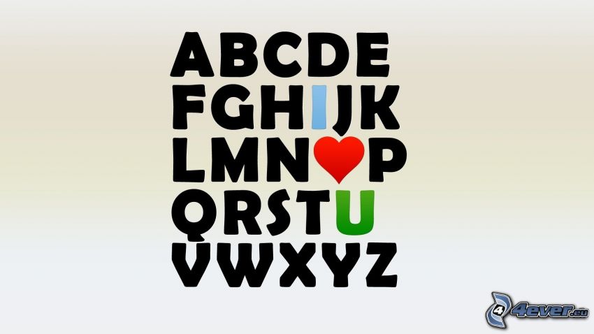 alfabeto, I love you