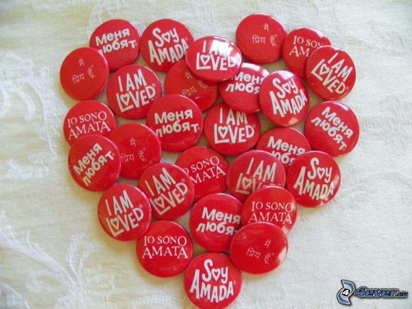 badge, cuore, amore