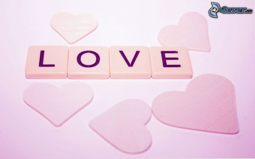 love, Scrabble, cuori