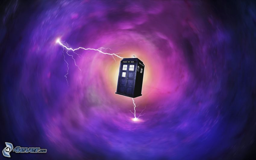 cabina telefonica, The Doctor, fulmini