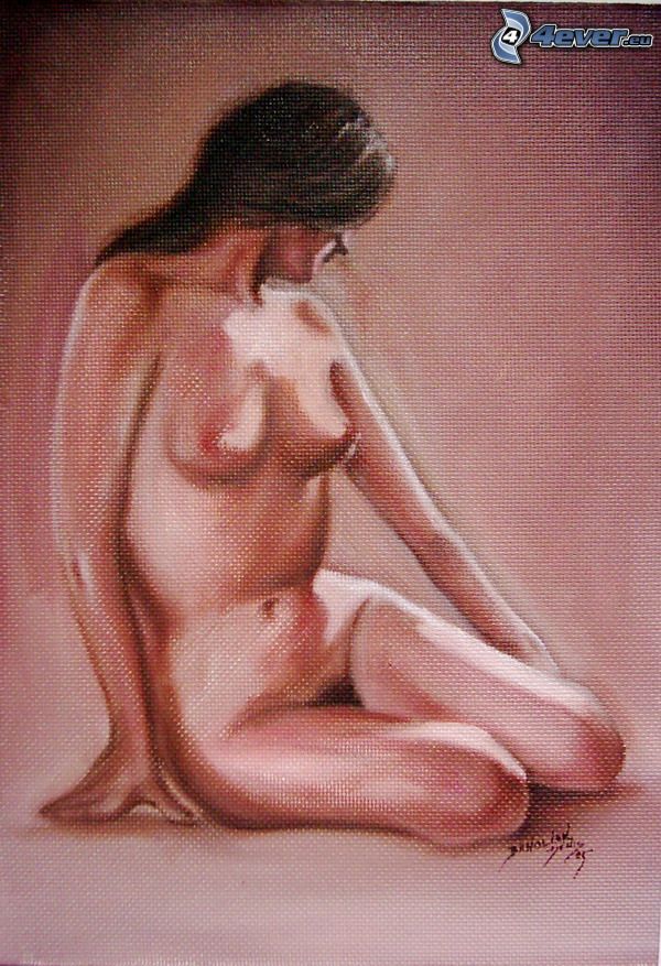 nuda, pittura