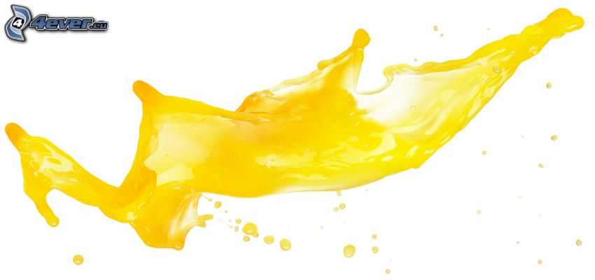 colore giallo, splash