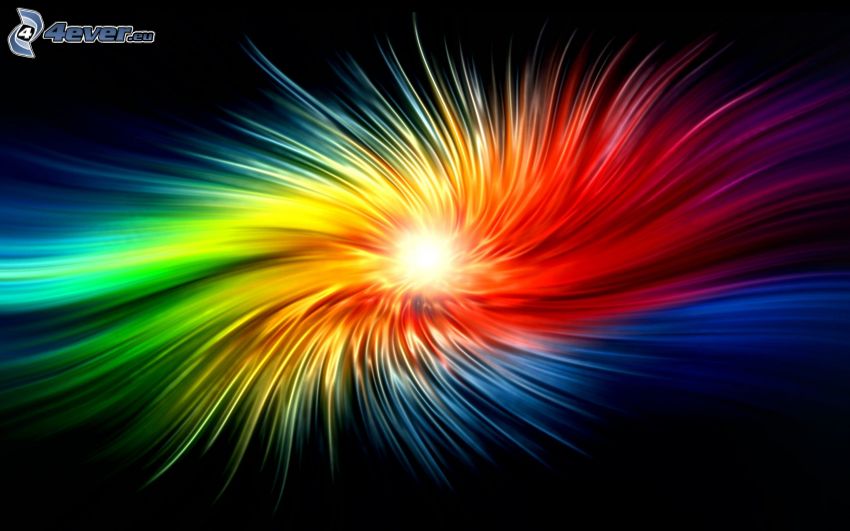 esplosione arcobaleno, colori