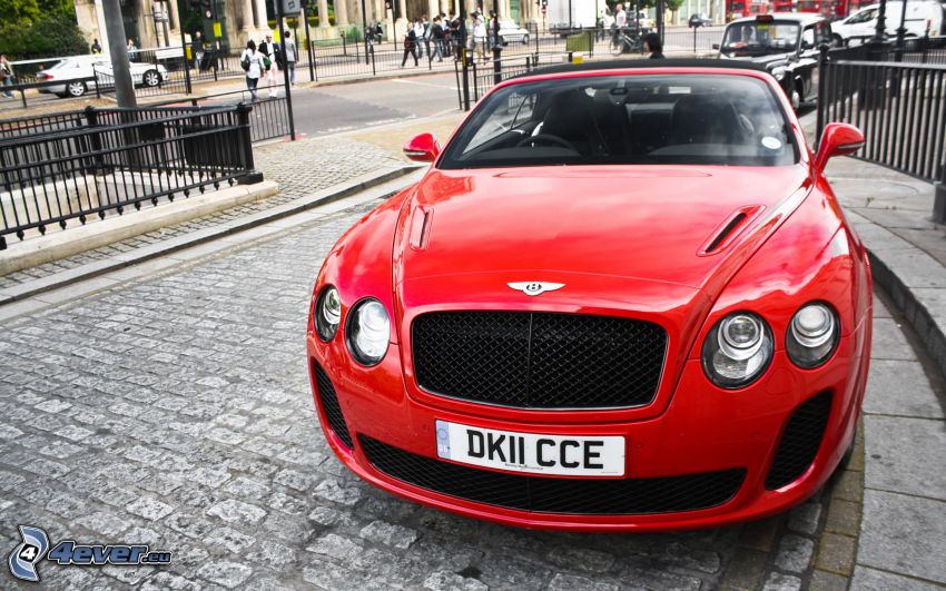 Bentley Continental, piastrelle, strada