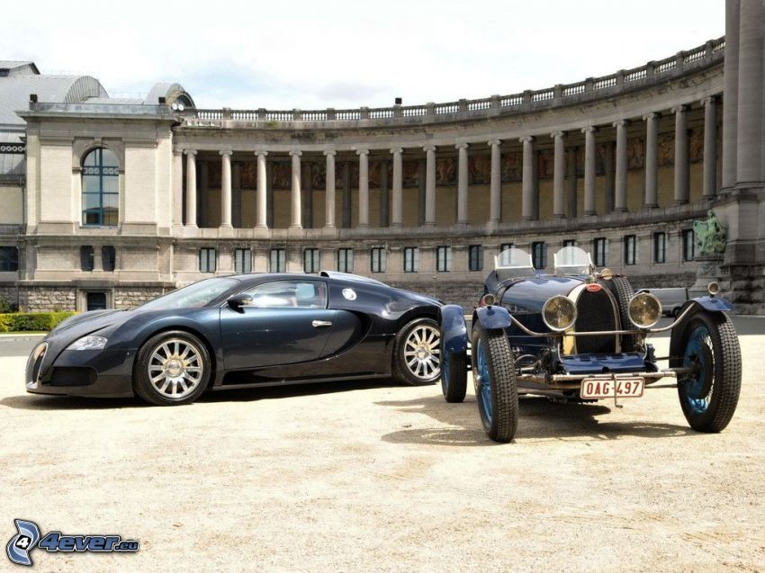Bugatti Veyron, veicolo d'epoca, edificio