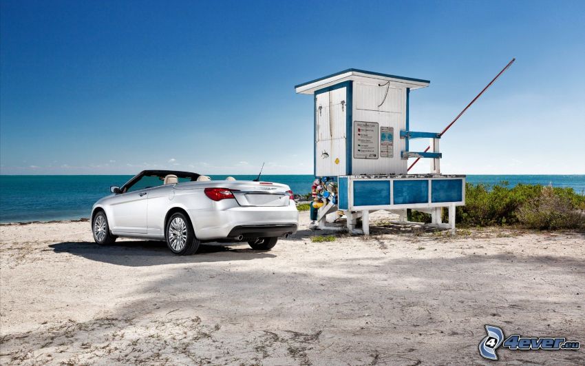Chrysler 200 Convertible, cabriolet, spiaggia, mare