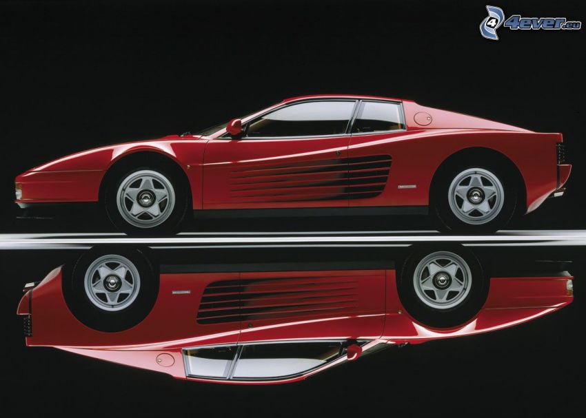 Ferrari Testarossa, riflessione