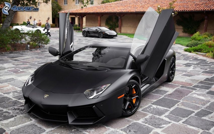 Lamborghini Aventador, porta, piastrelle