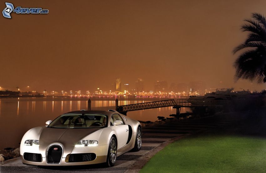 Bugatti Veyron, sera, il fiume
